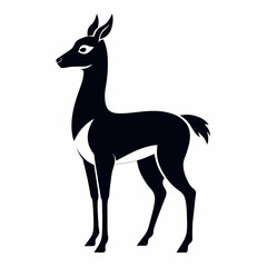 Vicuna vector silhouette 