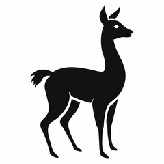 Vicuna vector silhouette 