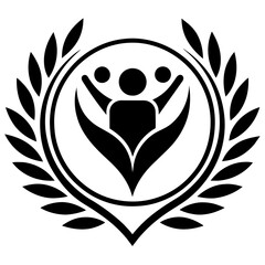 Care logo icon vector silhouette 