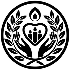 Care logo icon vector silhouette 