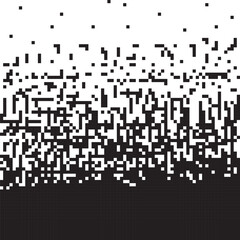 Black and white pixel background. Vector illustration for your graphic design.	