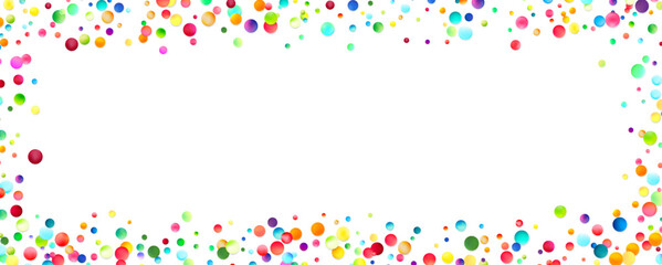 Colorful Bubbles Frame on Panorama
