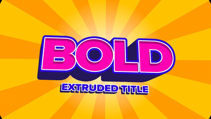 Bold Color Extruded Title
