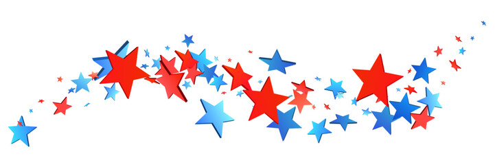 Patriotic Stars Stream in Gradient