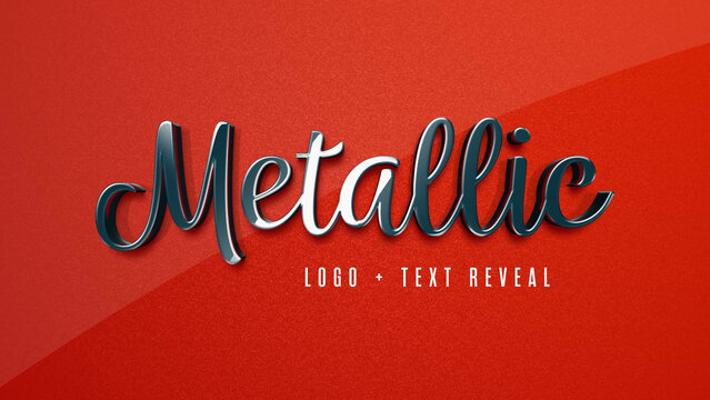 Metallic Chrome Car Logo Badge Reveal