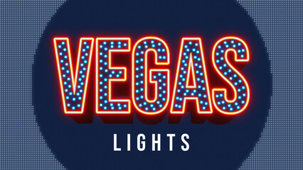 Vegas Casino LED Lights Title