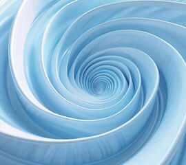 A mesmerizing digital creation depicting an infinite swirl in varying shades of blue, resembling water or wind