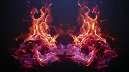 Obraz premium Fire Ring on Black Background