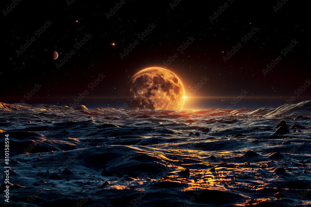 Wall mural surreal solar system: a celestial canvas of wonders and imagination. generative ai