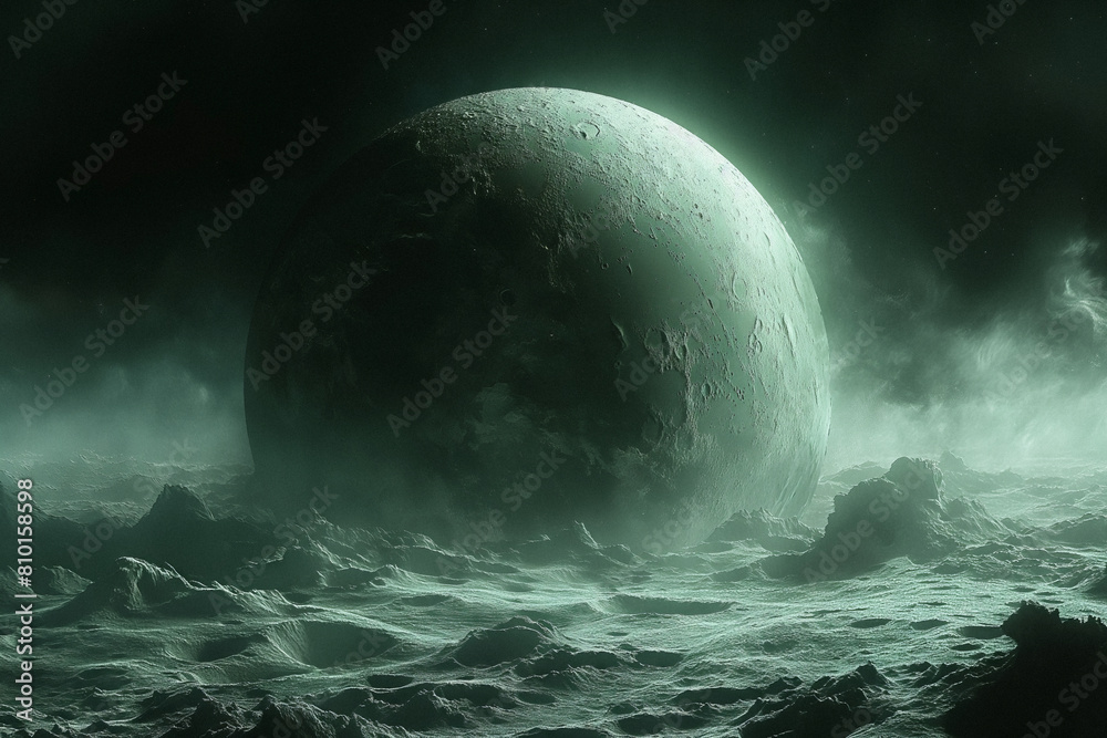 Wall mural surreal solar system: a celestial canvas of wonders and imagination. generative ai