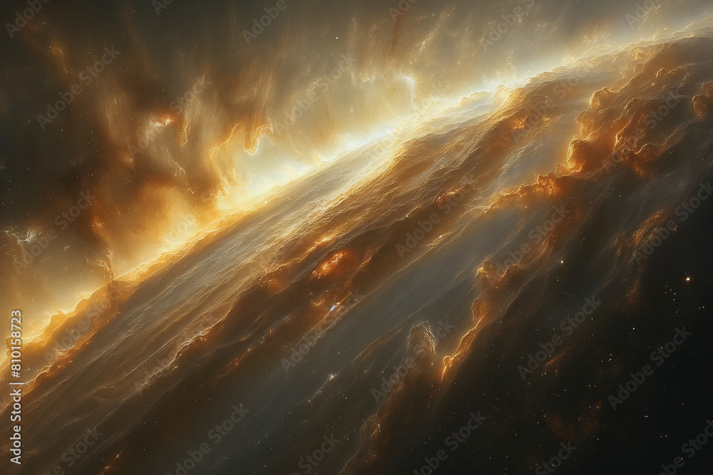 Wall mural surreal solar system: a celestial canvas of wonders and imagination. generative ai