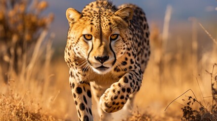 Majestic leopard in the wild