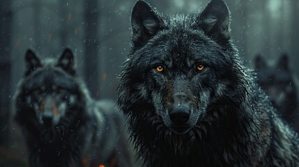 Fototapeta premium wolf head portrait