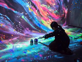 Oxygen-Infused Paints Radiating Vibrant Energy on Surface