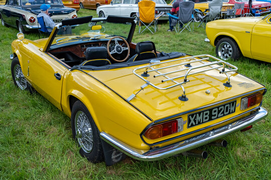 Earsham, Norfolk, UK &ndash; May 05 2024. Classic 1980 Triumph Spitfire on public display at a classic car rally