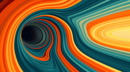 a colorful swirl with a black hole in the middle