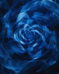 Abstract blue swirls with a mystical, fluid texture.