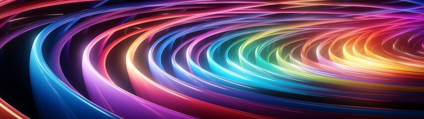 Fototapeta premium Vibrant abstract swirling light trails