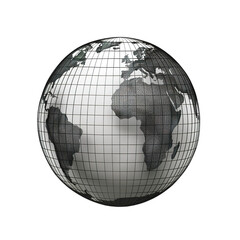 globe on white background