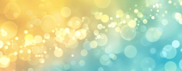 Obraz premium This panoramic abstract background features a beautiful, soft bokeh effect with vivid pastel colors blending seamlessly, perfect for festive or dreamy design elements and wallpapers