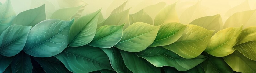 Obraz premium Green leaves background, nature leaves pattern, watercolor leaves, spring leaves, green foliage, watercolor background, watercolor leaves, spring leaves, green foliage