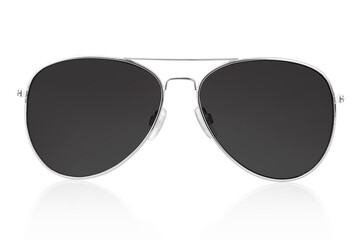 Aviator sunglasses isolated on white, clipping path included
