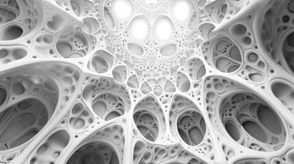 The image is a black and white organic structure that resembles aFeng Chao Feng Chao
