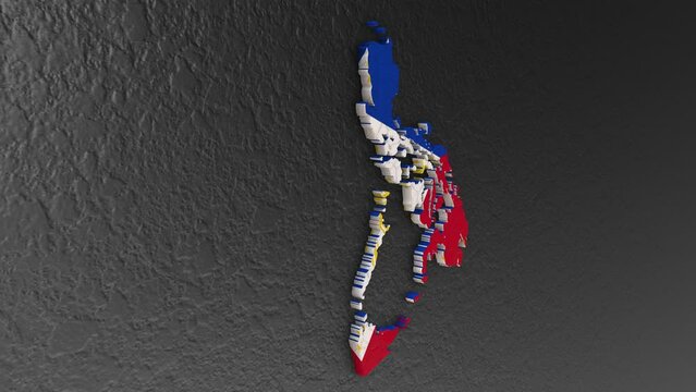 Philippines map 3d. 3d map of the Philippines.