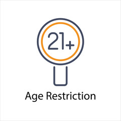 Age Restriction vector icon