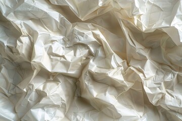Obraz premium Macro perspective capturing the texture and shadows of crumpled paper, showcasing its unique features