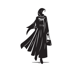 hijab style fashion vector illustration 
design silhouette style
