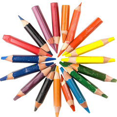 Naklejka premium pencils isolated on white background