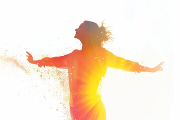 Silhouette of a Woman With Outstretched Arms