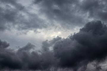 Obraz premium Storm clouds in gray tones