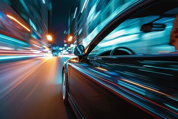 Fototapeta premium Immerse yourself in the exhilarating world of car transportation that transcends boundaries and connects people to destinations near and far