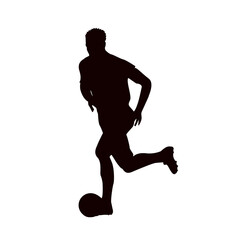 silhouette of football player
