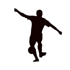 silhouette of football player

