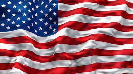 Fototapeta premium American flag waving in the wind.