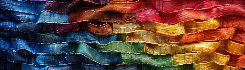 Colorful 3D illustration of a flowing cloth.