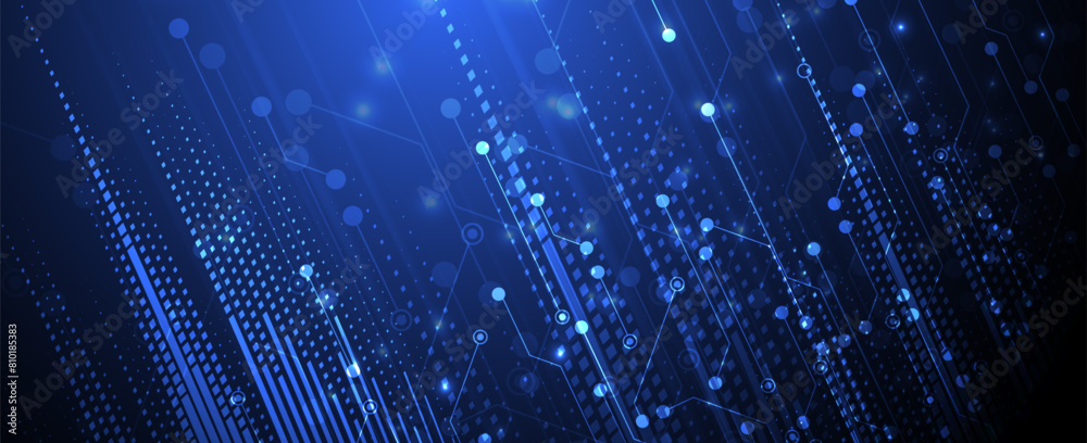 Leinwandbilder Technology abstract futuristic science background for internet business. Big data concept.Vector art.