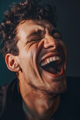 Person Laughing With Mouth Open
