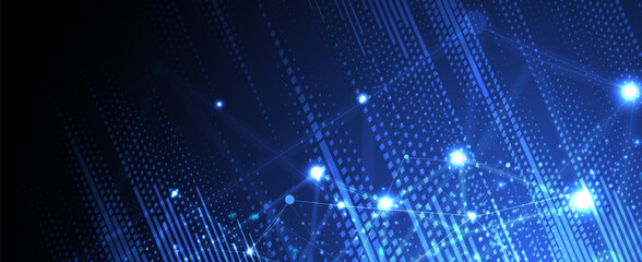 Fototapeta premium Technology abstract futuristic science background for internet business. Big data concept.Vector art.