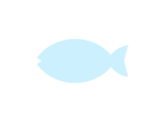 ミニマル魚マークE：薄青