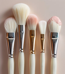 Stack of Makeup Brushes