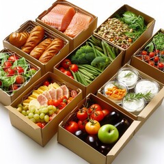 Deliverable healthy foods in delivery boxes, healthy food