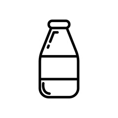 Bottle line icon. Drinks icon. Drinks icon isolated on white background. Transparent background, minimalist symbol. Vector images