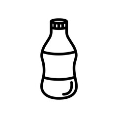 Mineral water bottle line icon. Drinks icon. Drinks icon isolated on white background. Transparent background, minimalist symbol. Vector images