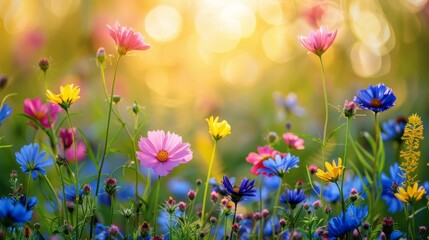Fototapeta premium Blooms Amid Grass