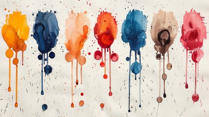 Develop paint splatter elements in various sizes and shapes, providing