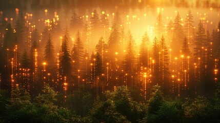 Fire in a forest